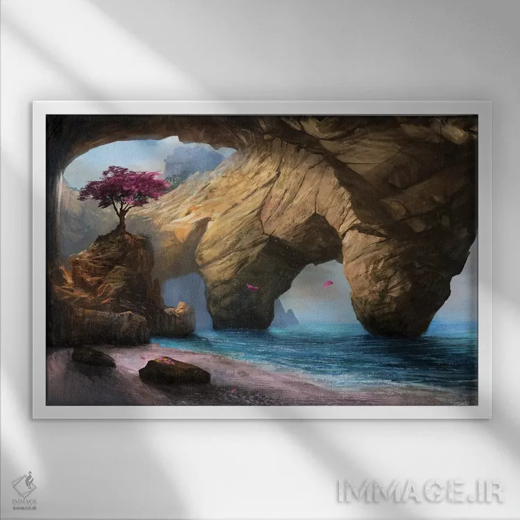 تابلو دکوراتیو شکنندگی زندگی اثر استیو گود - نمای قابدار سفید