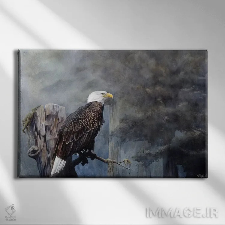 تابلو دکوراتیو مه آلود آزادی اثر استیو گود - نمای روبهرو روی دیوار