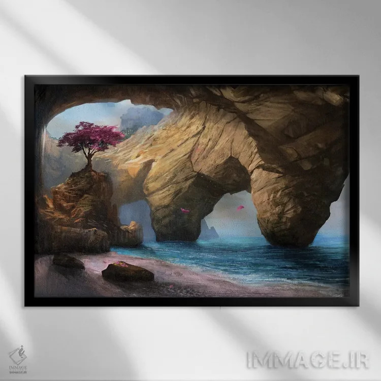 تابلو دکوراتیو شکنندگی زندگی اثر استیو گود - نمای قابدار مشکی