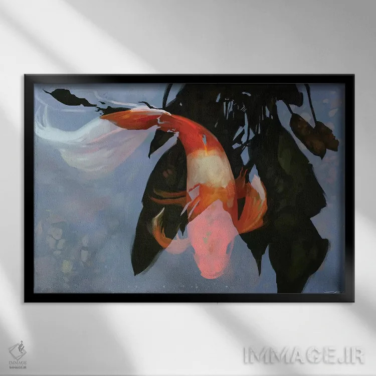 تابلو دکوراتیو در سایه ها اثر استیو گود - نمای قابدار مشکی