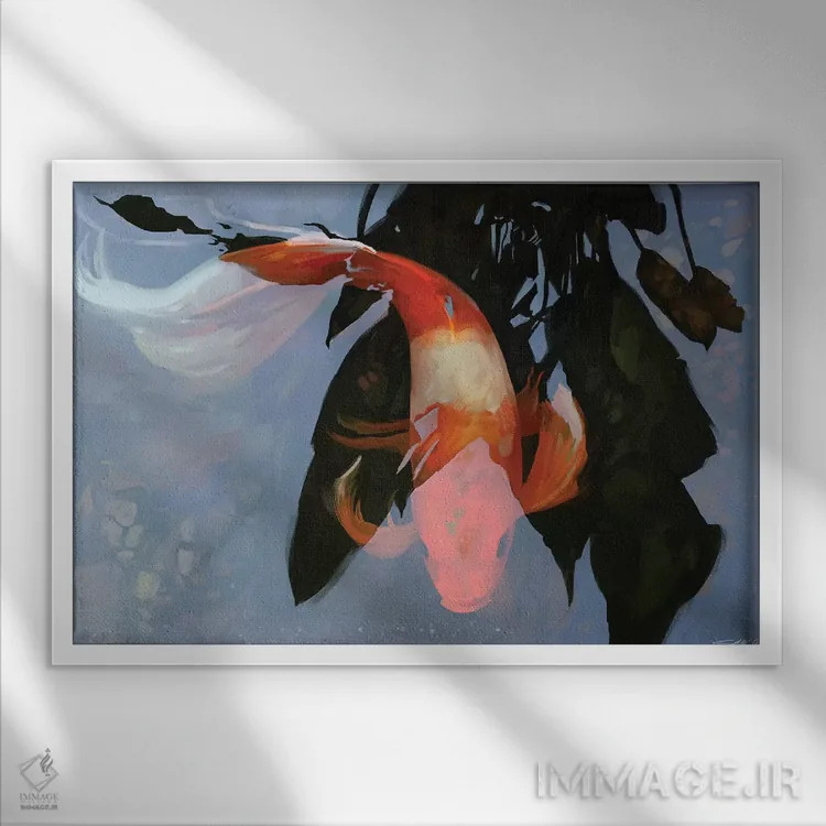 تابلو دکوراتیو در سایه ها اثر استیو گود - نمای قابدار سفید