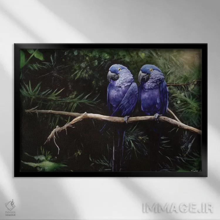 تابلو دکوراتیو دوقلوها اثر استیو گود - نمای قابدار مشکی