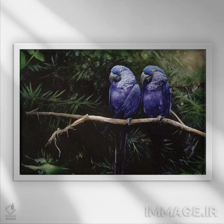 تابلو دکوراتیو دوقلوها اثر استیو گود - نمای قابدار سفید