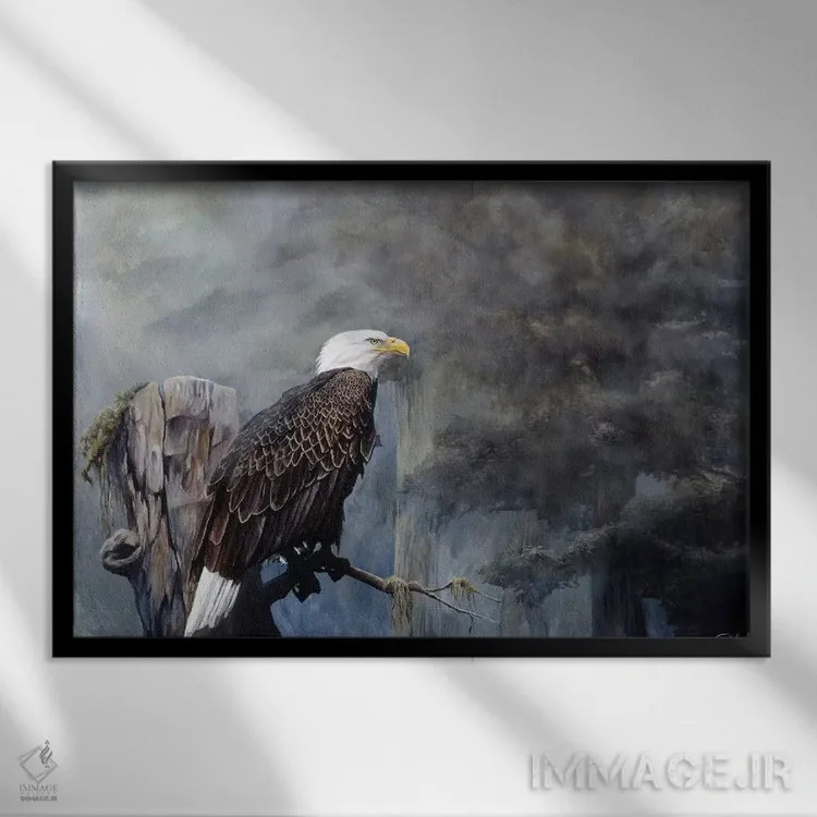 تابلو دکوراتیو مه آلود آزادی اثر استیو گود - نمای قابدار مشکی