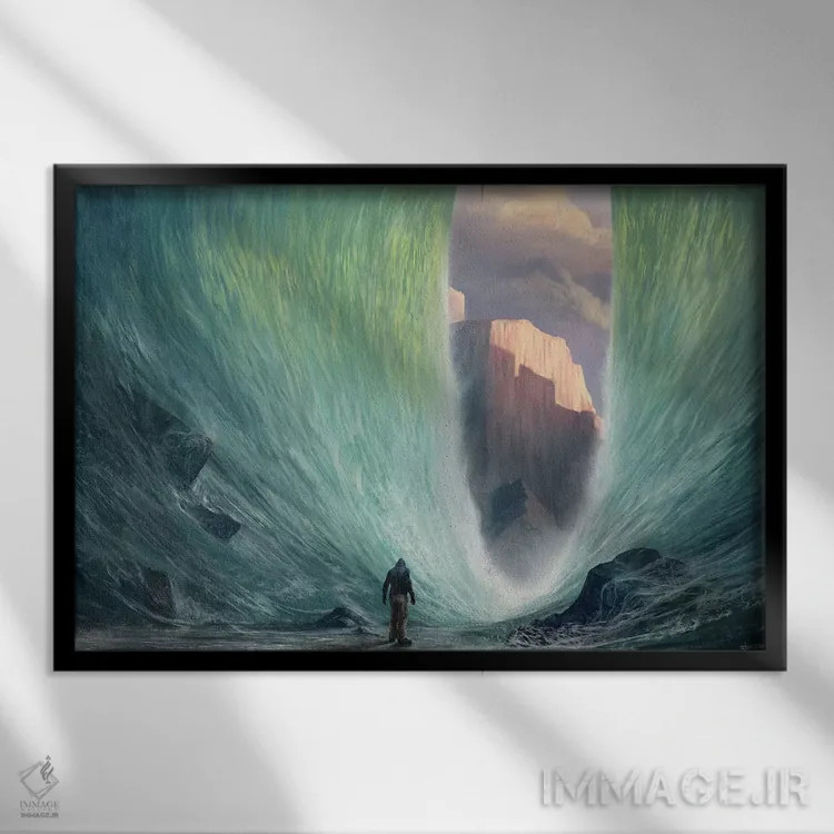 تابلو دکوراتیو نه با چشم اثر استیو گود - نمای قابدار مشکی