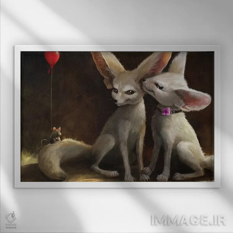 تابلو دکوراتیو نغمه های شیرین اثر استیو گود - نمای قابدار سفید