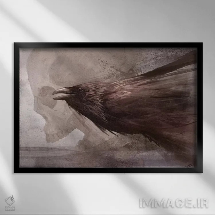 تابلو دکوراتیو نجواها با ارواح اثر استیو گود - نمای قابدار مشکی