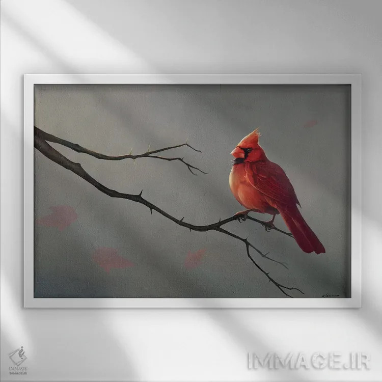 تابلو دکوراتیو کارباورال نر اثر استیو گود - نمای قابدار سفید