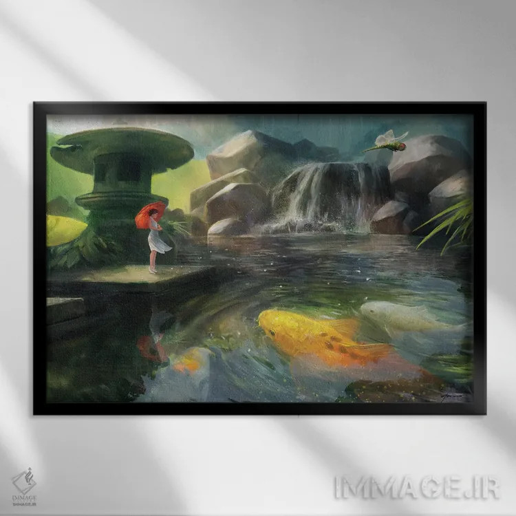 تابلو دکوراتیو کوی غول پیکر اثر استیو گود - نمای قابدار مشکی