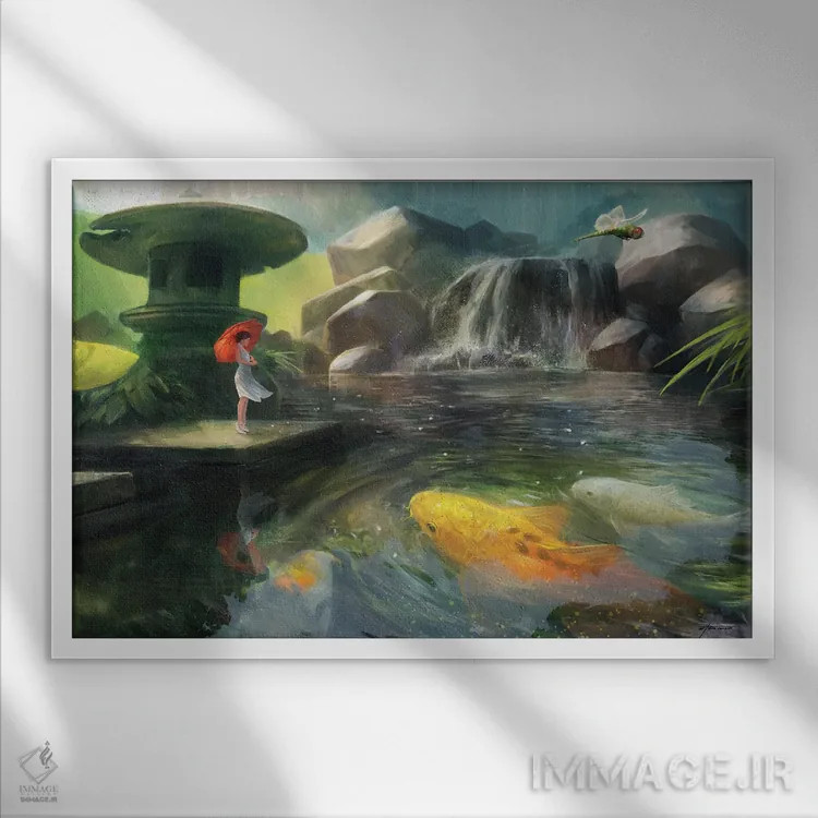 تابلو دکوراتیو کوی غول پیکر اثر استیو گود - نمای قابدار سفید