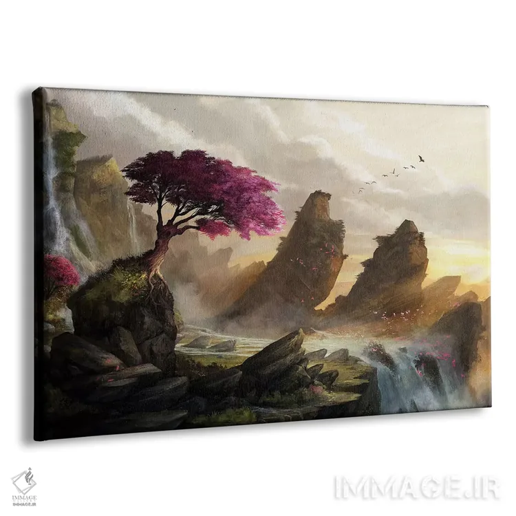 تابلو دکوراتیو غروب شکوفه ها اثر استیو گود - نمای پرسپکتیو محصول