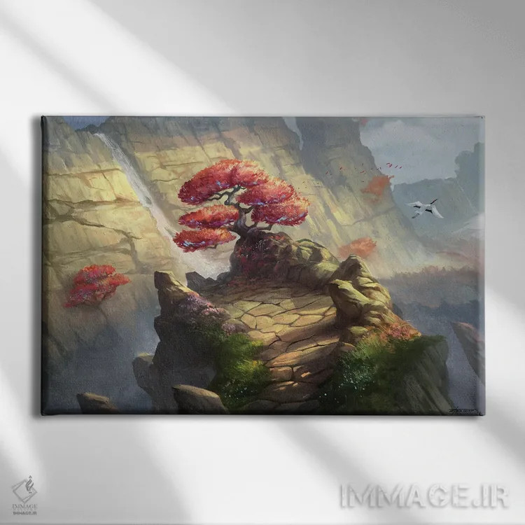 تابلو دکوراتیو جای آرام اثر استیو گود - نمای روبهرو روی دیوار