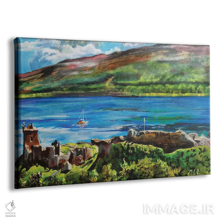 تابلو دکوراتیو لوخ نس اثر گوردون بروس - نمای پرسپکتیو محصول