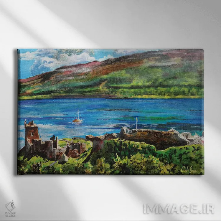 تابلو دکوراتیو لوخ نس اثر گوردون بروس - نمای روبهرو روی دیوار