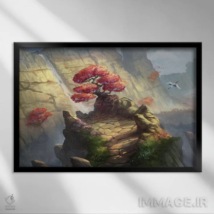 تابلو دکوراتیو جای آرام اثر استیو گود - نمای قابدار مشکی