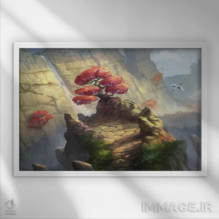 تابلو دکوراتیو جای آرام اثر استیو گود - نمای قابدار سفید