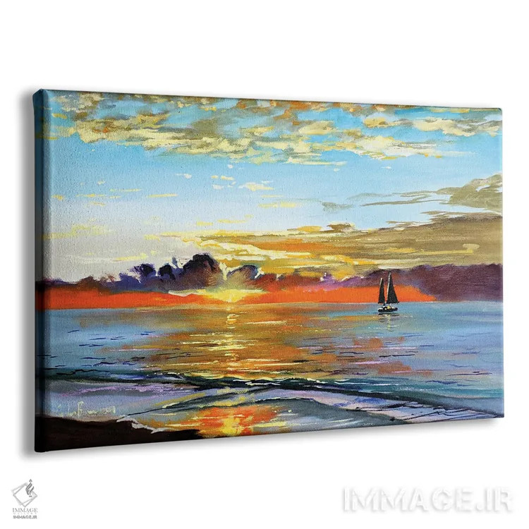 تابلو دکوراتیو کشتی روی دریا اثر گوردون بروس - نمای پرسپکتیو محصول