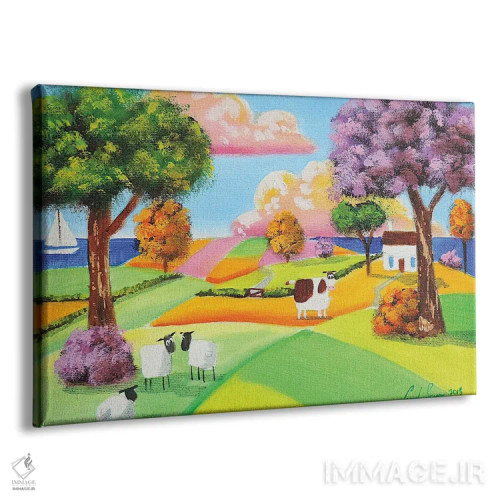 تابلو دکوراتیو تپه های نرم و مواج اثر گوردون بروس - نمای پرسپکتیو محصول