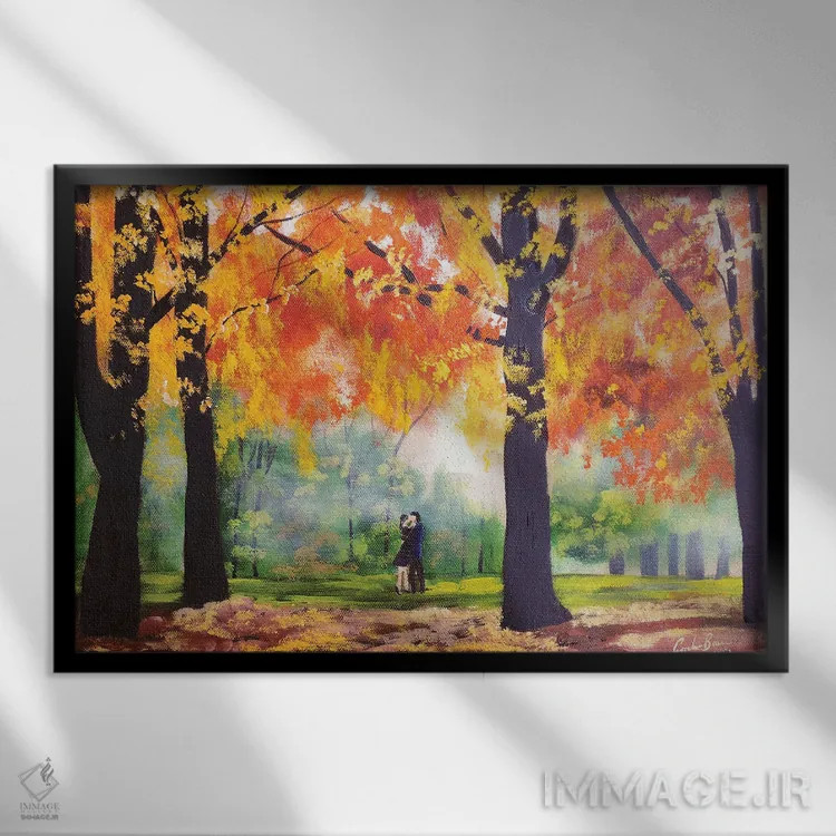 تابلو دکوراتیو پاییز اثر گوردون بروس - نمای قابدار مشکی