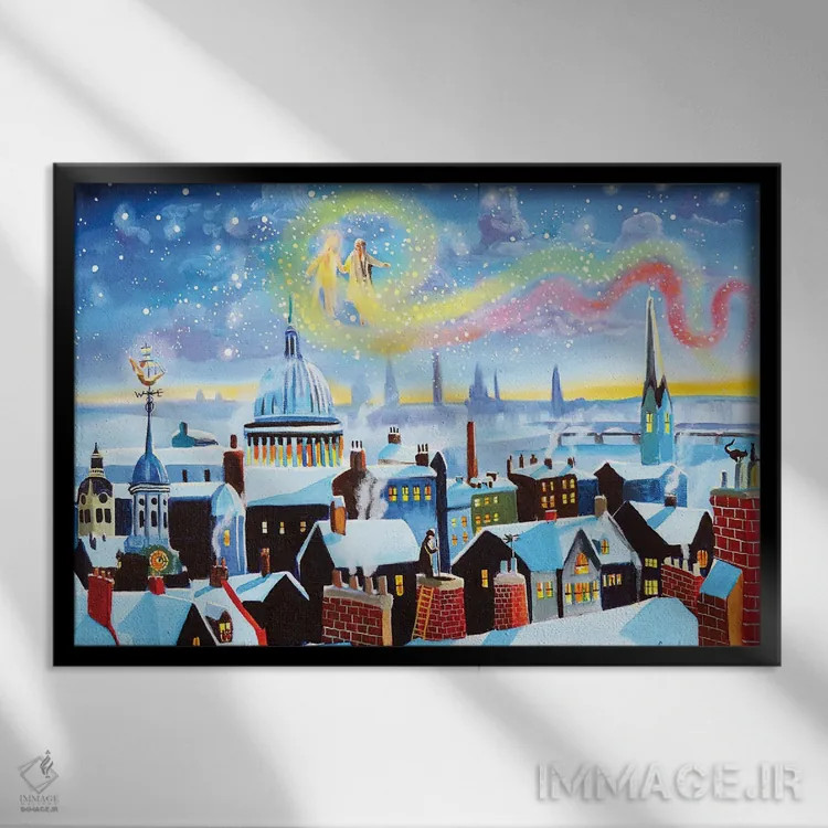 تابلو دکوراتیو اسکروچ اثر گوردون بروس - نمای قابدار مشکی