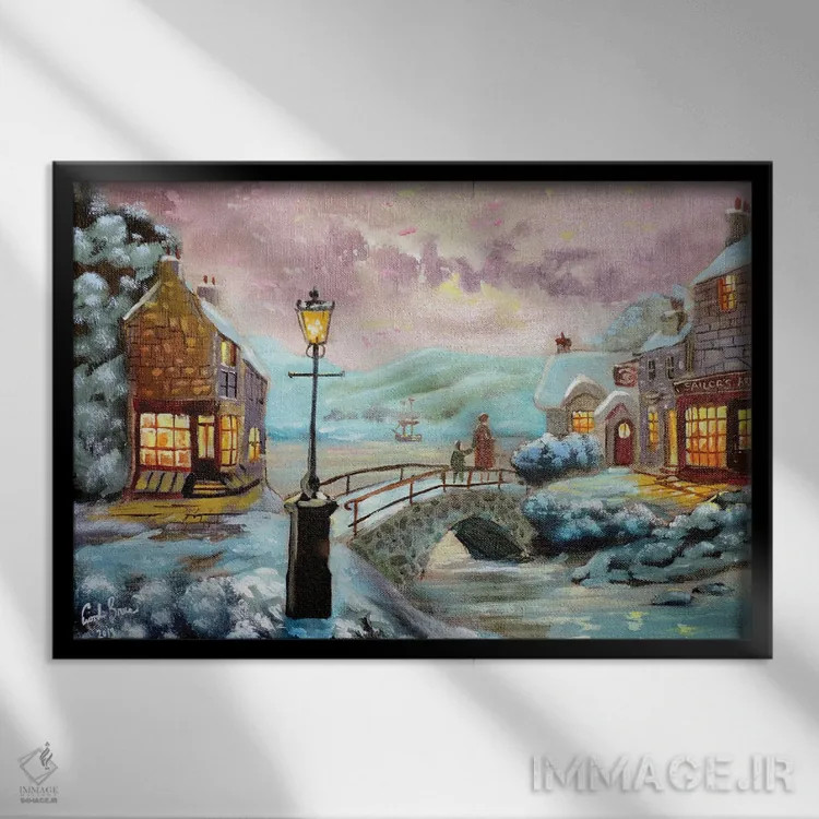 تابلو دکوراتیو مهمانخانه ملوان اثر گوردون بروس - نمای قابدار مشکی