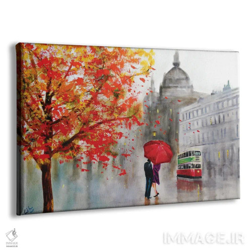 تابلو دکوراتیو باران پاییزی اثر گوردون بروس - نمای پرسپکتیو محصول