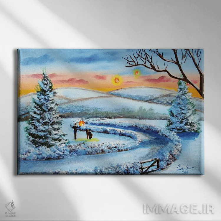 تابلو دکوراتیو فانوس های زمستانی اثر گوردون بروس - نمای روبهرو روی دیوار