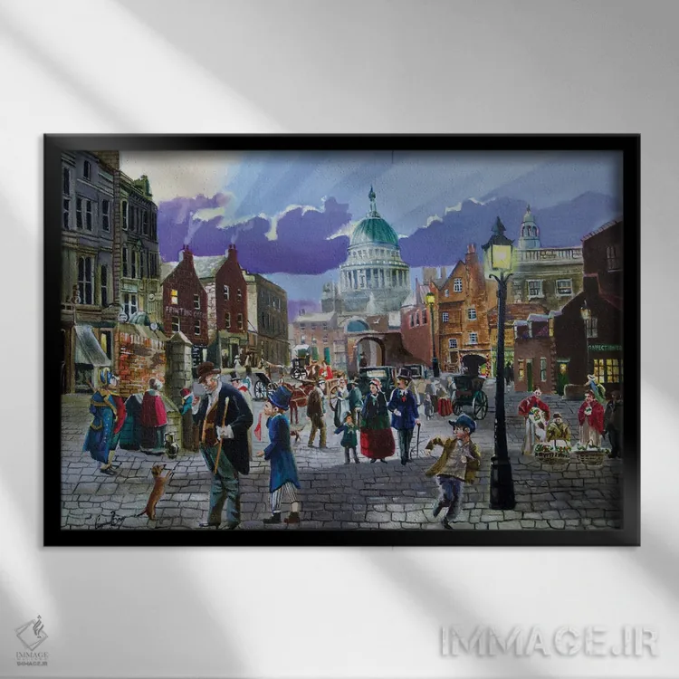 تابلو دکوراتیو الیور تویست اثر گوردون بروس - نمای قابدار مشکی