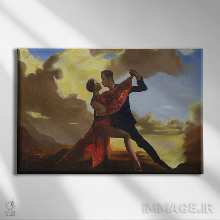 تابلو دکوراتیو رقصندگان اثر گوردون بروس - نمای روبهرو روی دیوار