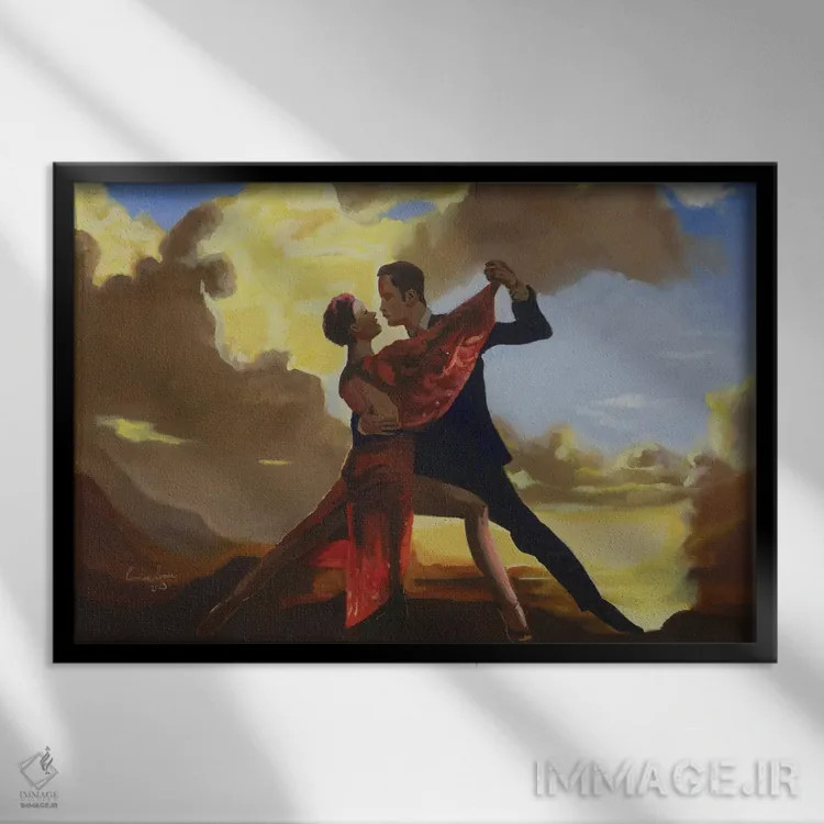 تابلو دکوراتیو رقصندگان اثر گوردون بروس - نمای قابدار مشکی