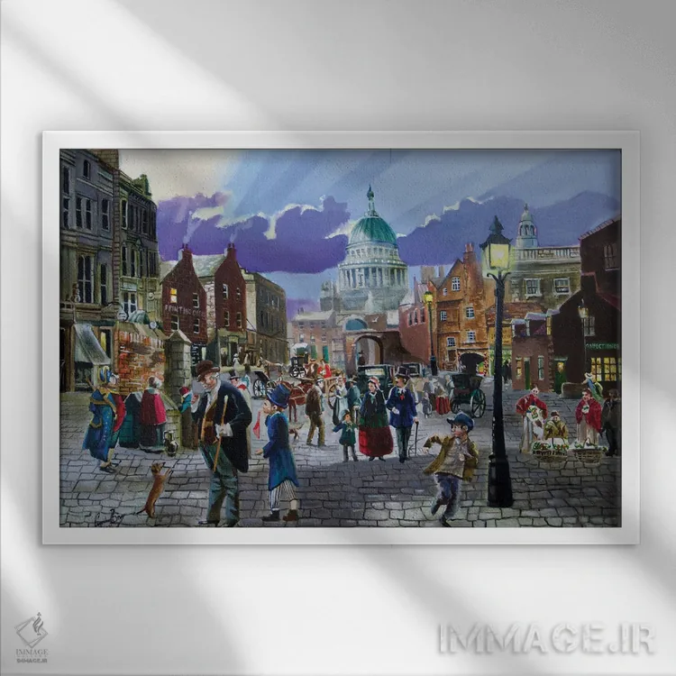 تابلو دکوراتیو الیور تویست اثر گوردون بروس - نمای قابدار سفید