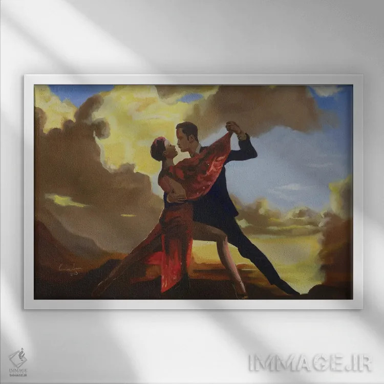 تابلو دکوراتیو رقصندگان اثر گوردون بروس - نمای قابدار سفید