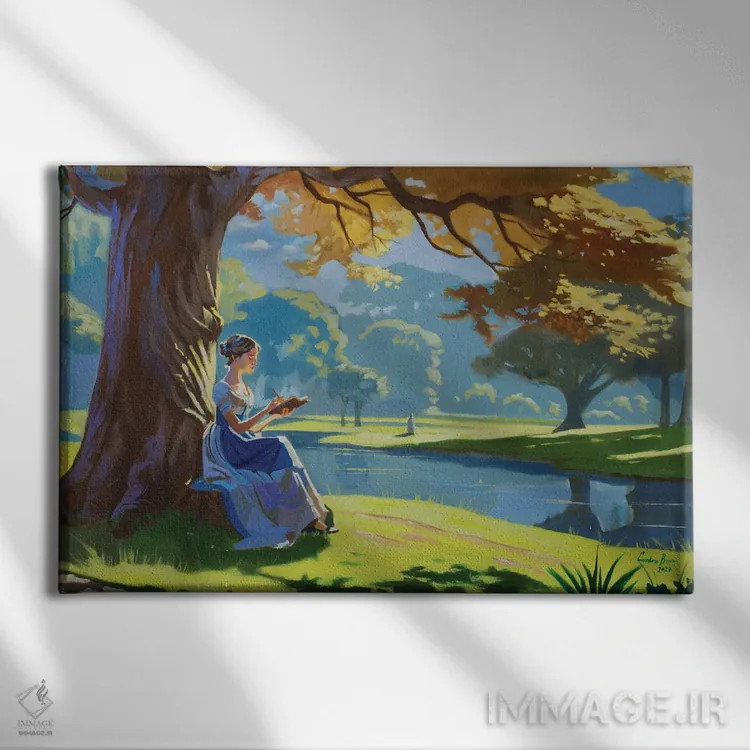 تابلو دکوراتیو پناهگاه ادبی جین آستن اثر گوردون بروس - نمای روبهرو روی دیوار