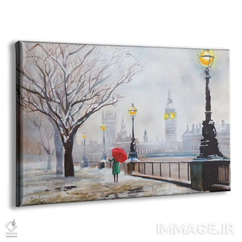 تابلو دکوراتیو زمستان لندن اثر گوردون بروس - نمای پرسپکتیو محصول