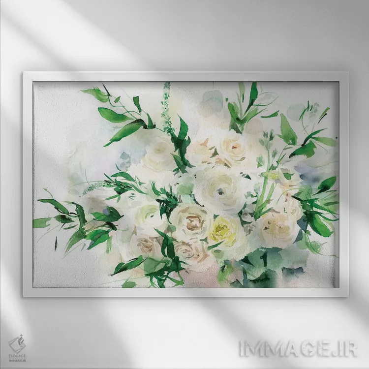 تابلو دکوراتیو عاج اثر گوشیا گرگورچیک - نمای قابدار سفید