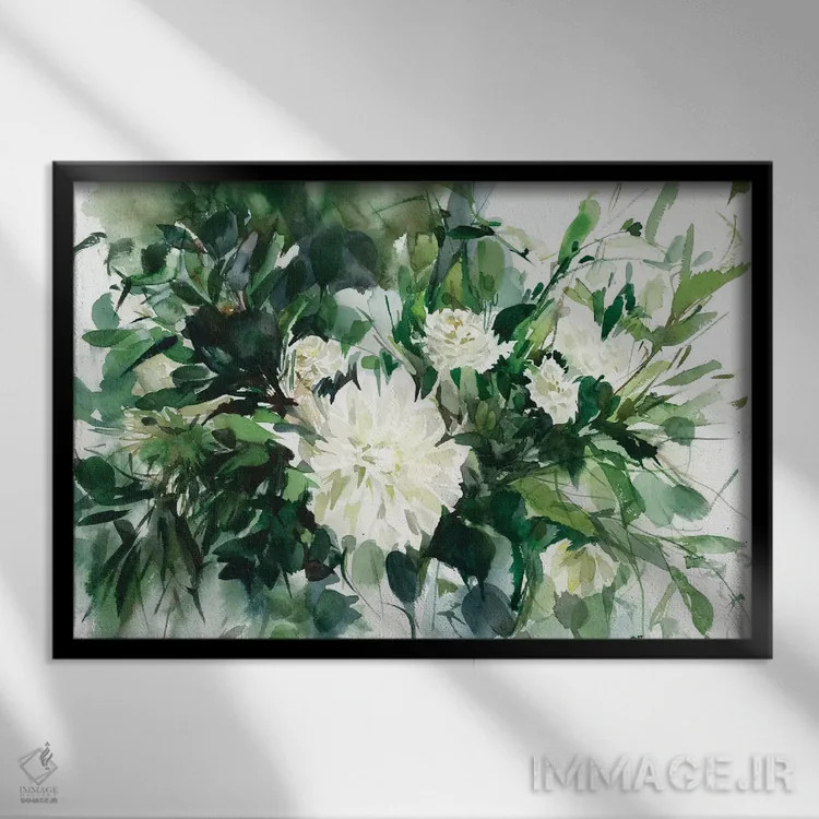 تابلو دکوراتیو کاج اثر گوشیا گرگورچیک - نمای قابدار مشکی