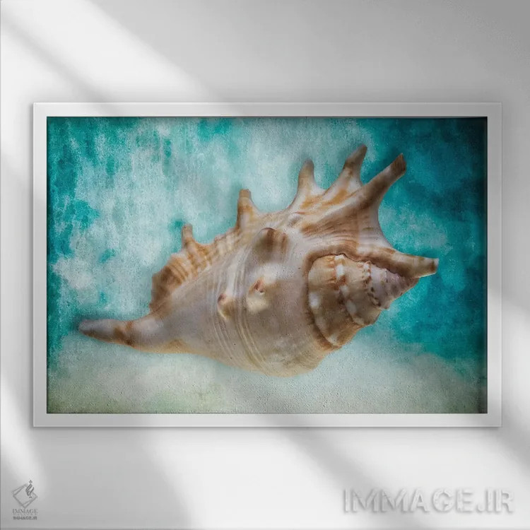 تابلو دکوراتیو رویاهای آبی I اثر جورج اوزه - نمای قابدار سفید