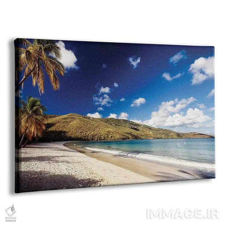 تابلو دکوراتیو صبحگاه خلیج مگنز، سنت توماس، جزایر ویرجین آمریکا اثر جورج اوزه - نمای پرسپکتیو محصول