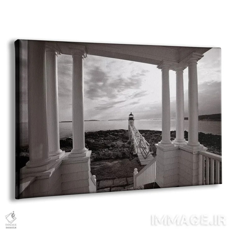 تابلو دکوراتیو غروب مارشال پوینت از خانه نگهبان، پورت کلاید، مین اثر جورج اوزه - نمای پرسپکتیو محصول