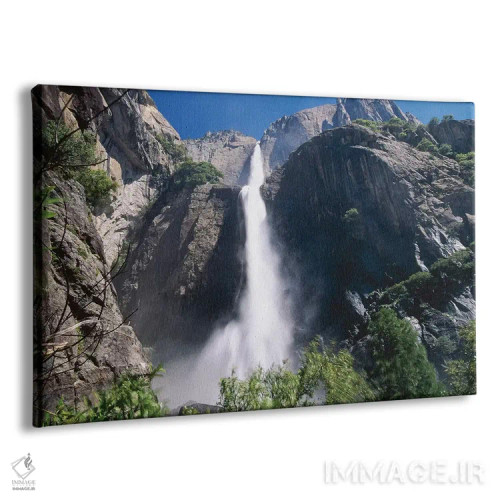 تابلو دکوراتیو نمای روبه پایین آبشار یوسیمیتی، کالیفرنیا اثر جورج اوزه - نمای پرسپکتیو محصول