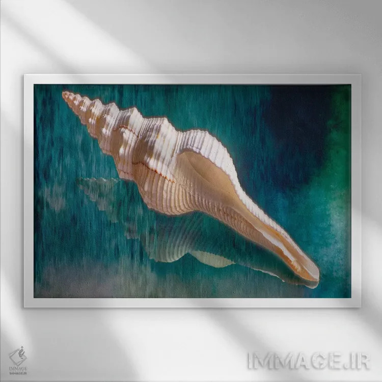 تابلو دکوراتیو رویاهای آبی III اثر جورج اوزه - نمای قابدار سفید