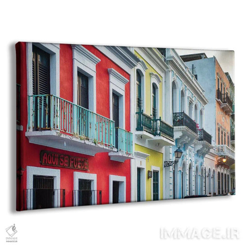 تابلو دکوراتیو افسون خیابان های قدیمی سن خوان II اثر جورج اوزه - نمای پرسپکتیو محصول