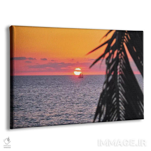 تابلو دکوراتیو غروب ساحل اقیانوس آرام، پورتو وایارتا، مکزیک اثر جورج اوزه - نمای پرسپکتیو محصول