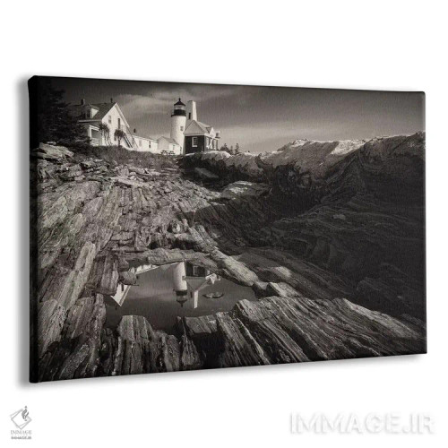 تابلو دکوراتیو انعکاس فانوس دریایی پوینت پیمکوئید، بریستول، مین اثر جورج اوزه - نمای پرسپکتیو محصول