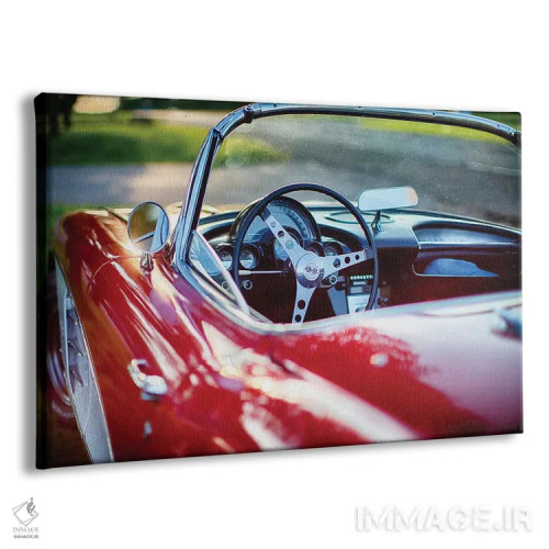 تابلو دکوراتیو نمای نزدیک کوروت کلاسیک قرمز اثر جورج اوزه - نمای پرسپکتیو محصول