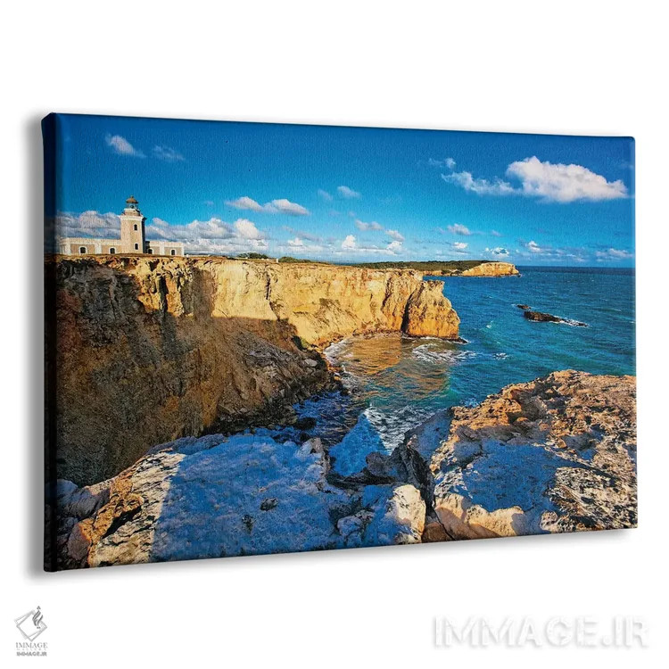 تابلو دکوراتیو نمای فانوس دریایی لس موریوس، کابو روخو، پورتوریکو اثر جورج اوزه - نمای پرسپکتیو محصول