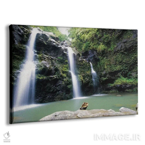 تابلو دکوراتیو آبشار وایکانی، مائوئی، هاوایی اثر جورج اوزه - نمای پرسپکتیو محصول