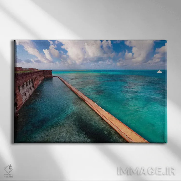 تابلو دکوراتیو دیوارهای دژ جفرسون، درای تورتوگاس، فلوریدا اثر جورج اوزه - نمای روبهرو روی دیوار
