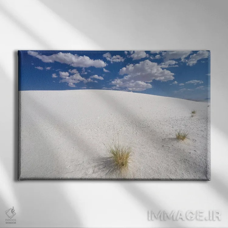تابلو دکوراتیو تپه های شنی گچ سفید، یادبود ملی وایت سندز، نیومکزیکو اثر جورج اوزه - نمای روبهرو روی دیوار