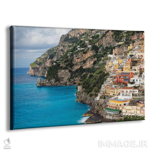 تابلو دکوراتیو شهر ساحلی دیدنی پوزیتانو اثر جورج اوزه - نمای پرسپکتیو محصول